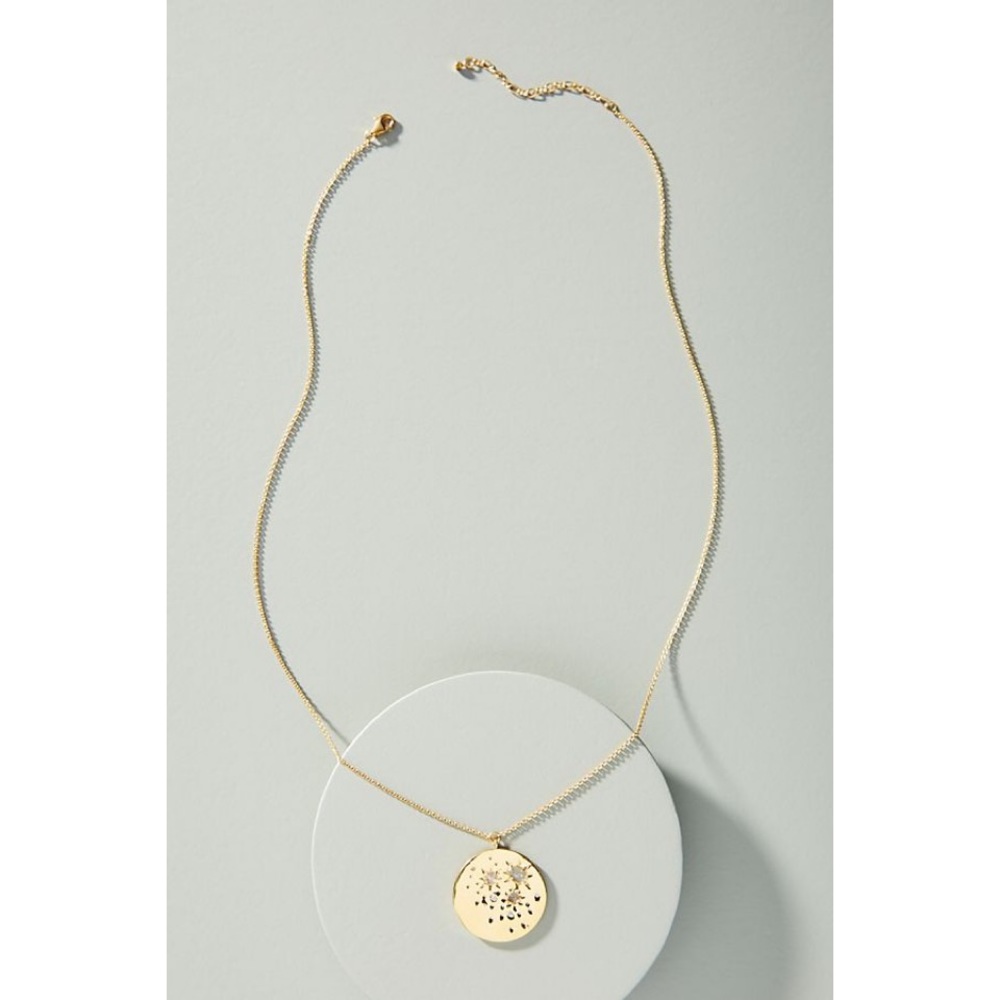 Anthropologie Celestial Gold Coin Necklace